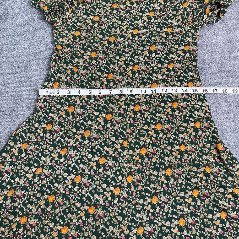 Diane Von Furstenberg Vintage Saks Fifth Avenue Knit Dress Size 8 Green Floral - Picture 14 of 16